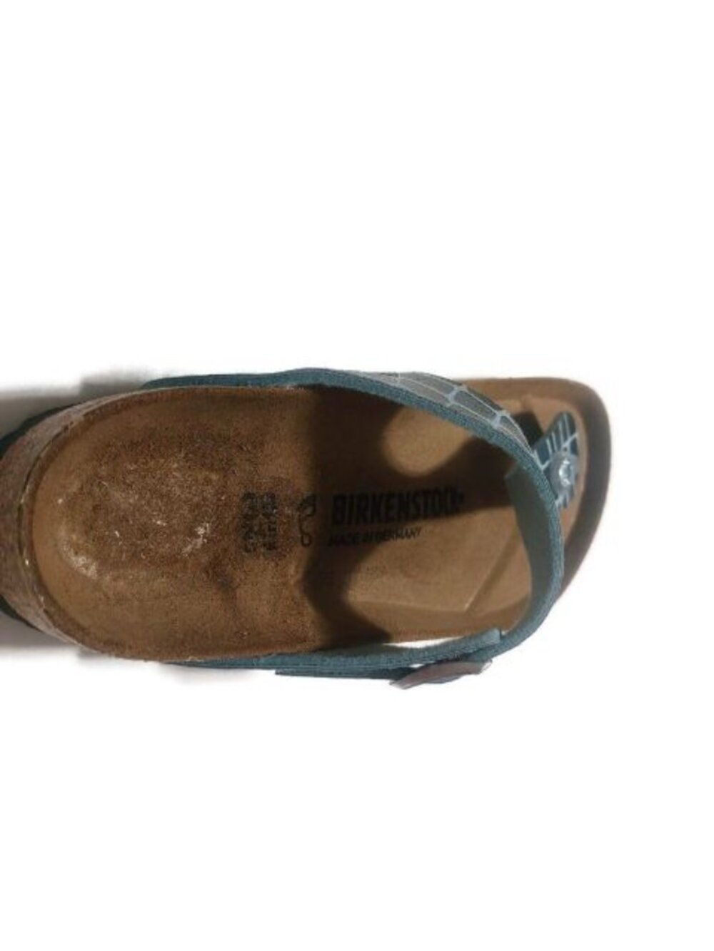 Birkenstock Gizeh Womens 7 Thong Sandals Gator Gleam Ocean Breeze EU 38 Regular - Picture 2 of 9